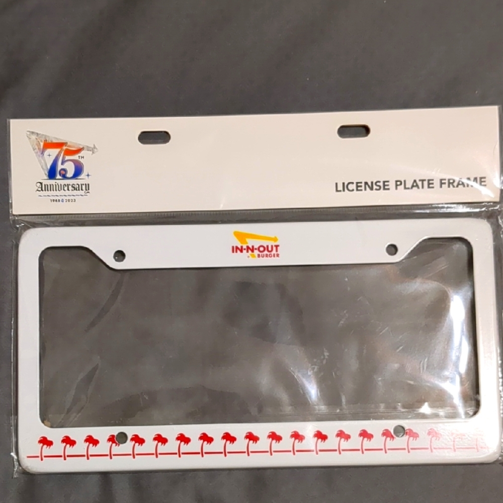 In-N-Out Burger License Plate Frame. 75th Anniversary